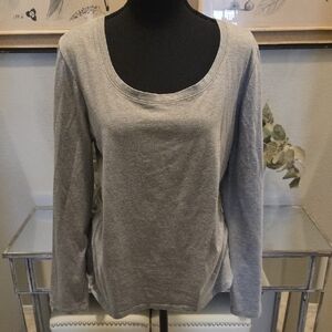 Classic Gray Long Sleeve Women's Blouse